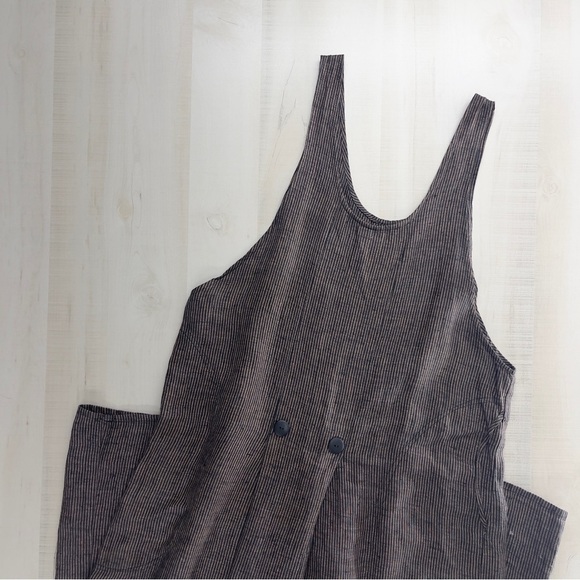 FLAX by Angelheart striped maxi dress lagenlook linen women’s - Picture 3 of 7